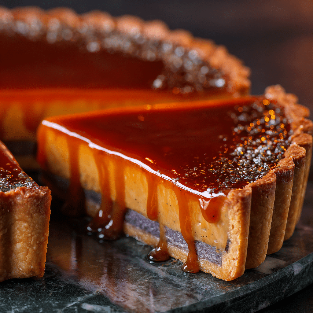 Ube Caramel Flan Tart Recipe