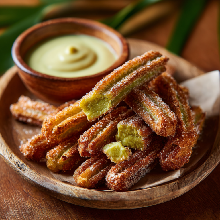 Pandan Coconut Churros Recipe