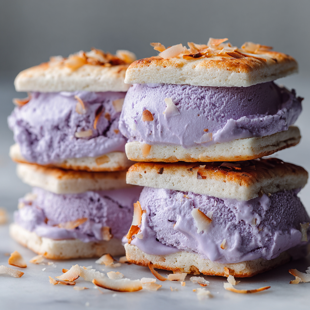 Ube Coconut Ice Cream Sandwich Recipe
