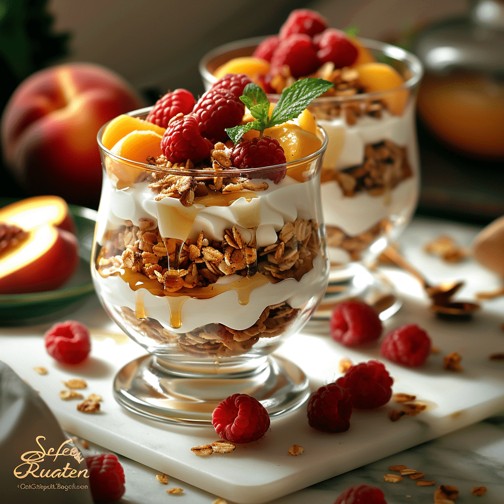 Peach Raspberry Yogurt Parfait Recipe