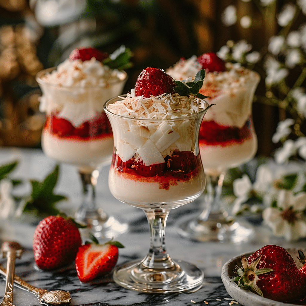 Strawberry Coconut Jelly Cups Recipe