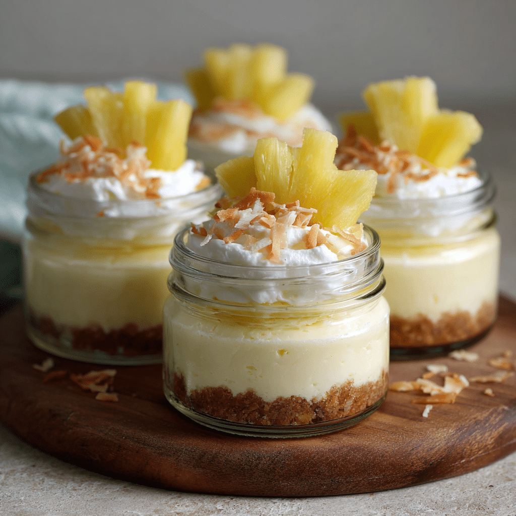Pineapple Coconut Cheesecake Jars Recipe