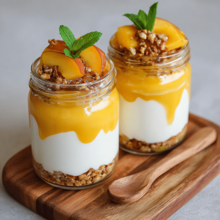 Mango Peach Yogurt Jars Recipe