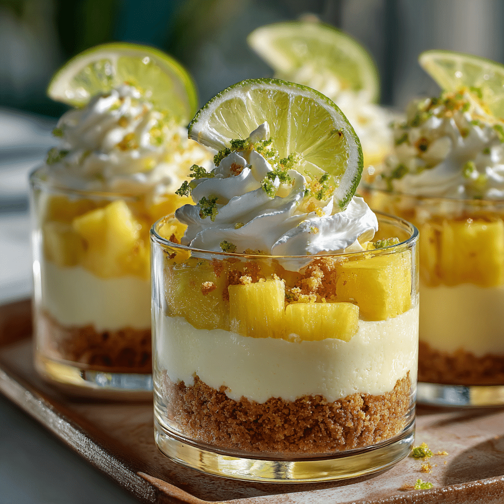 Pineapple Lime Cheesecake Cups Recipe