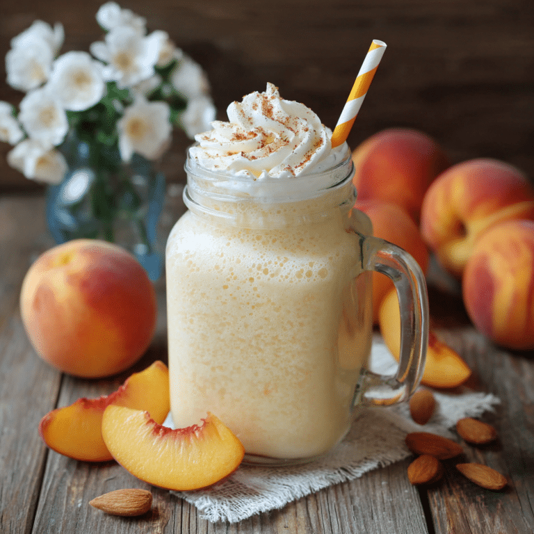 Peach Vanilla Milkshake Recipe