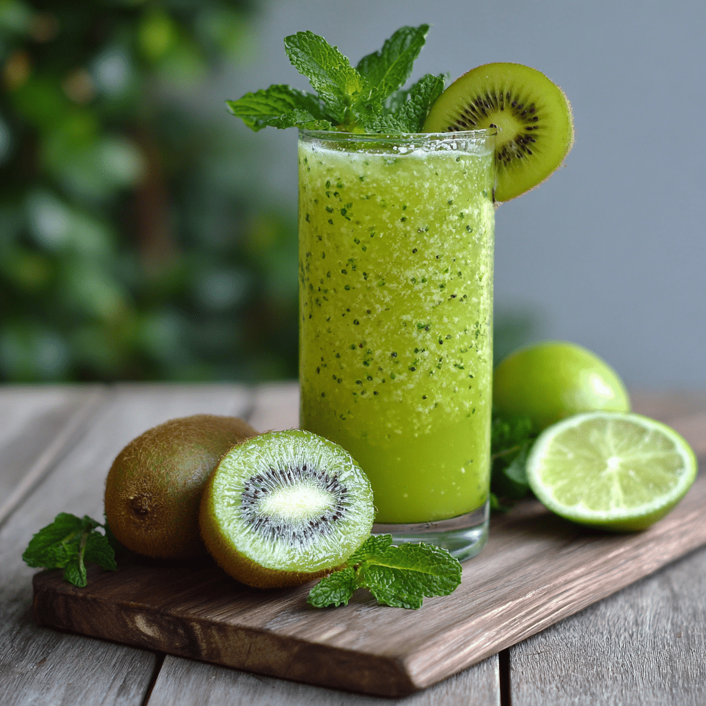 Kiwi Cucumber Mint Juice Recipe