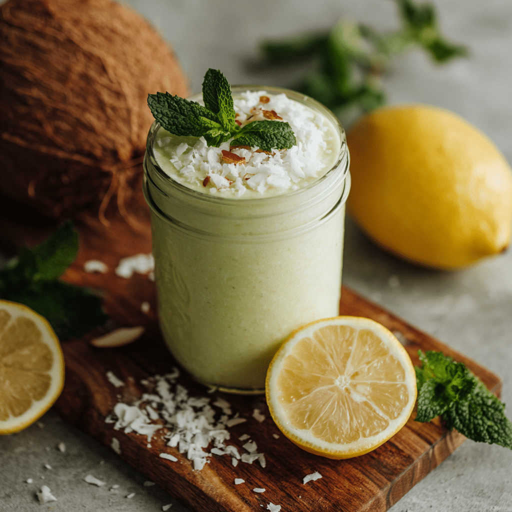 Coconut Lemon Mint Smoothie Recipe