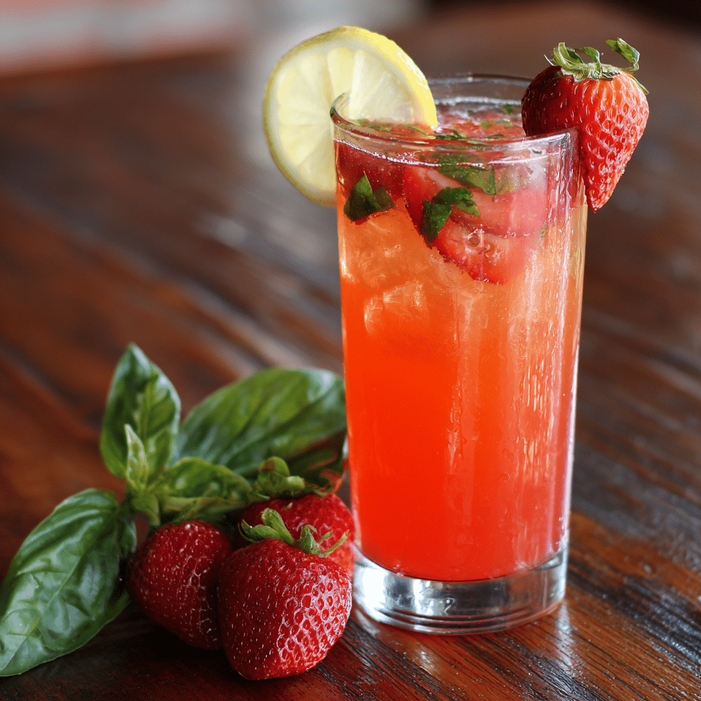 Strawberry Basil Lemonade Recipe - Recipe Image