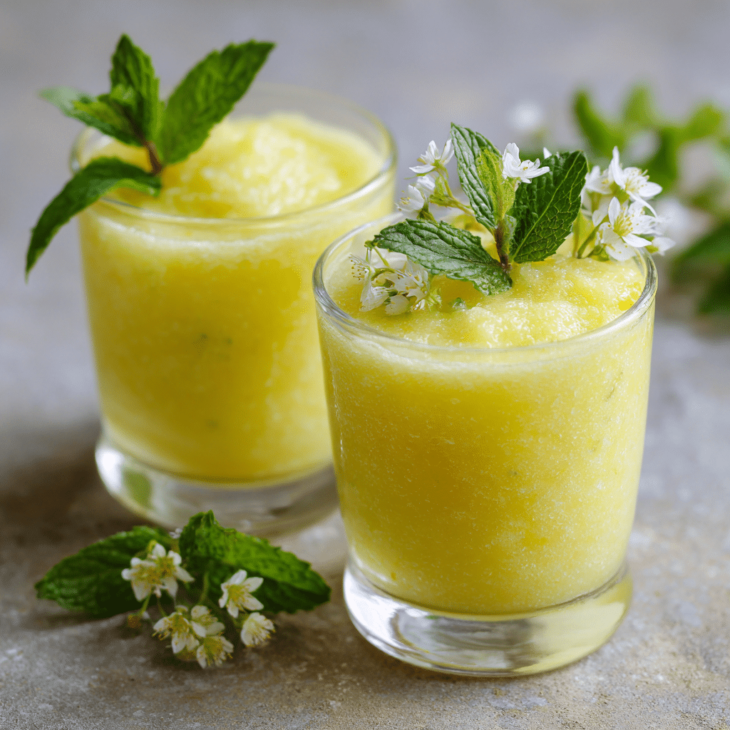 Pineapple Mint Lemon Slush Recipe - Recipe Image