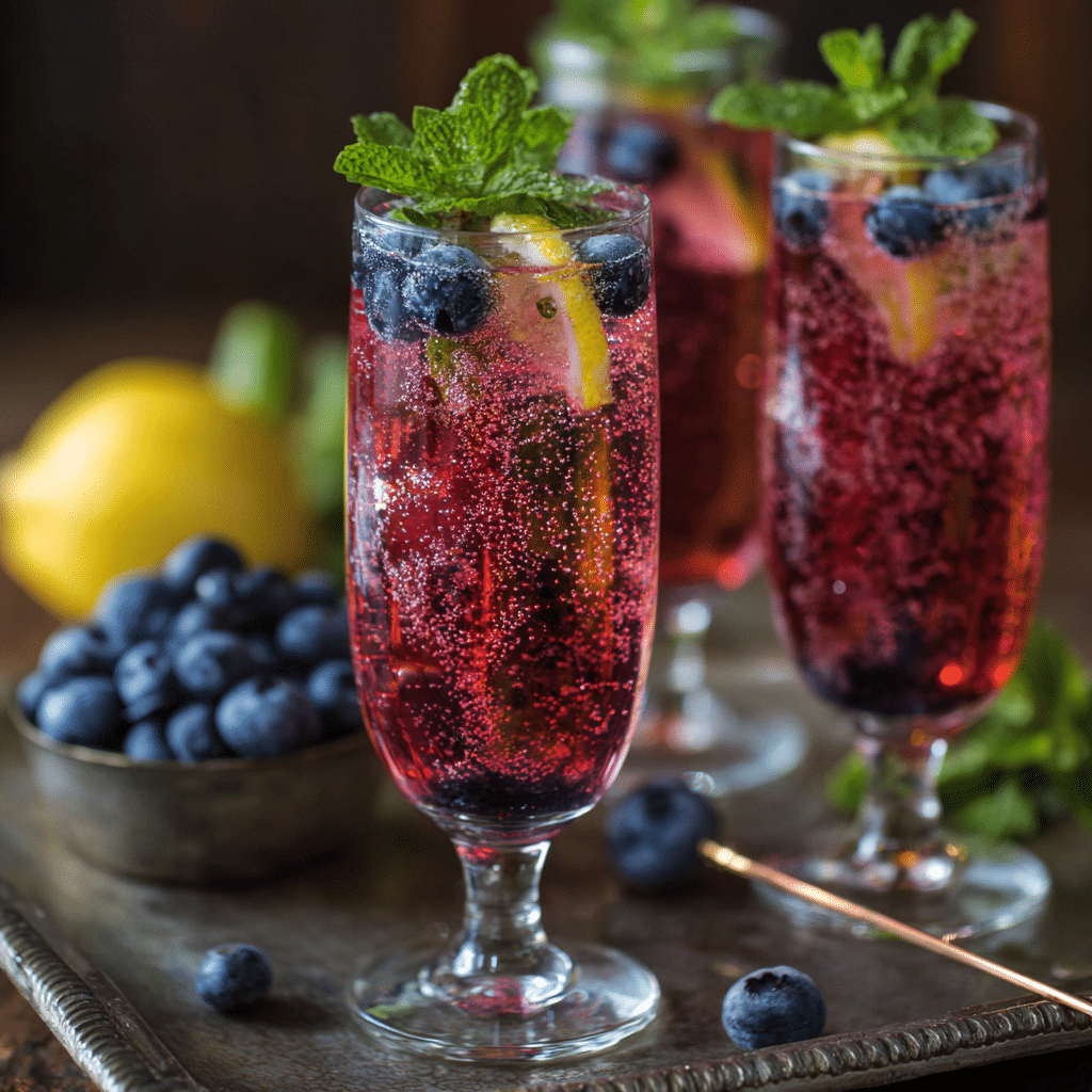 Blueberry Lemon Mint Sparkler Recipe - Recipe Image