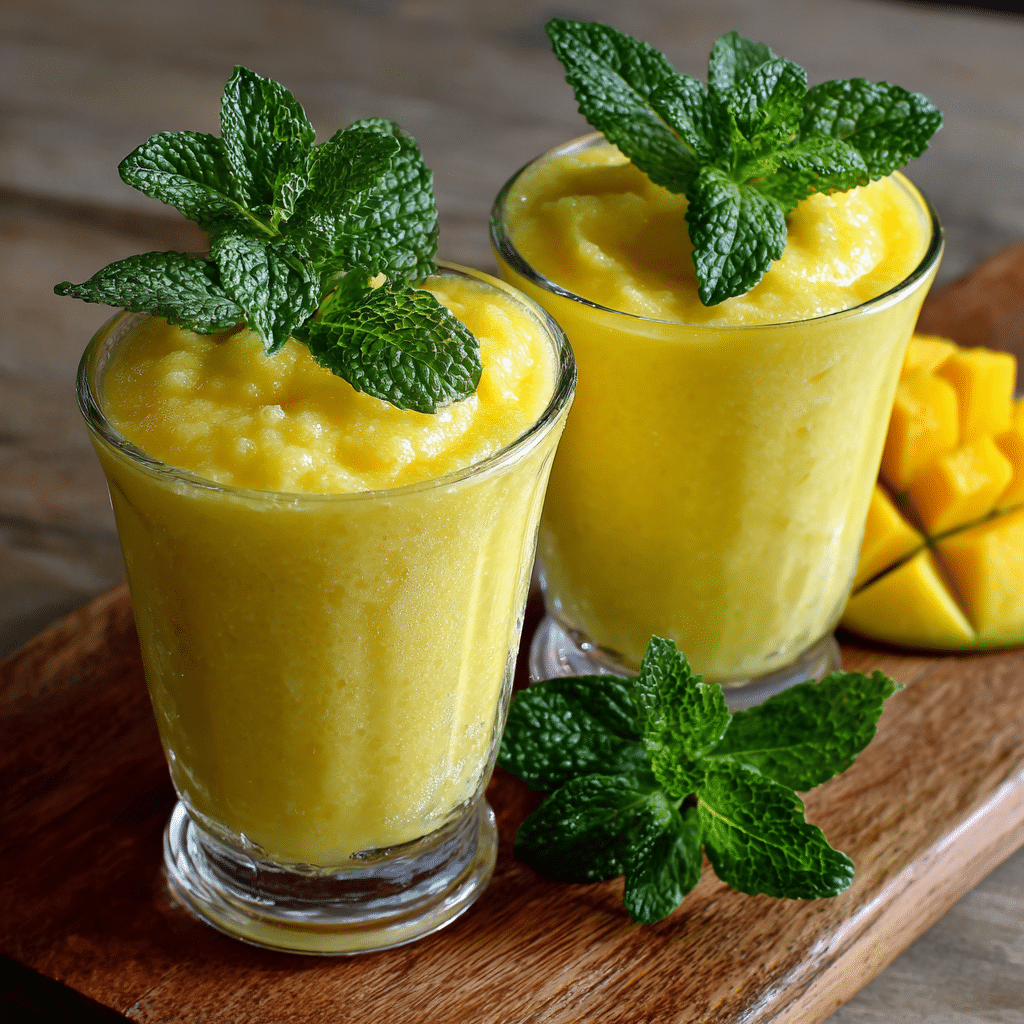 Mango Mint Lemon Frappe Recipe