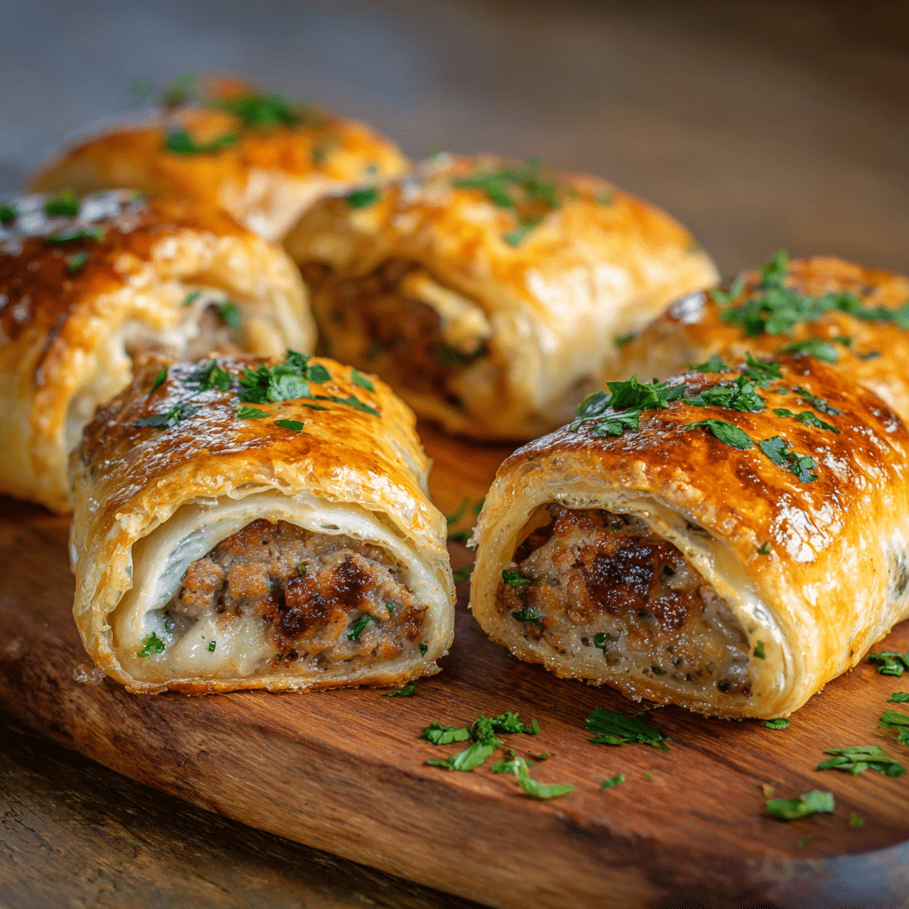 Baked Sausage Rolls Recipe - Recipe Image