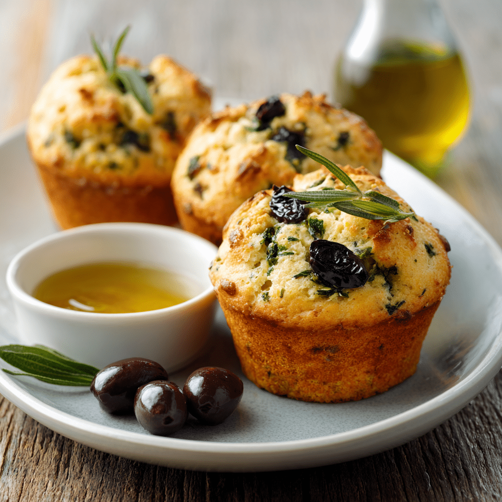 Savory Olive Muffins Recipe - Recipe Image