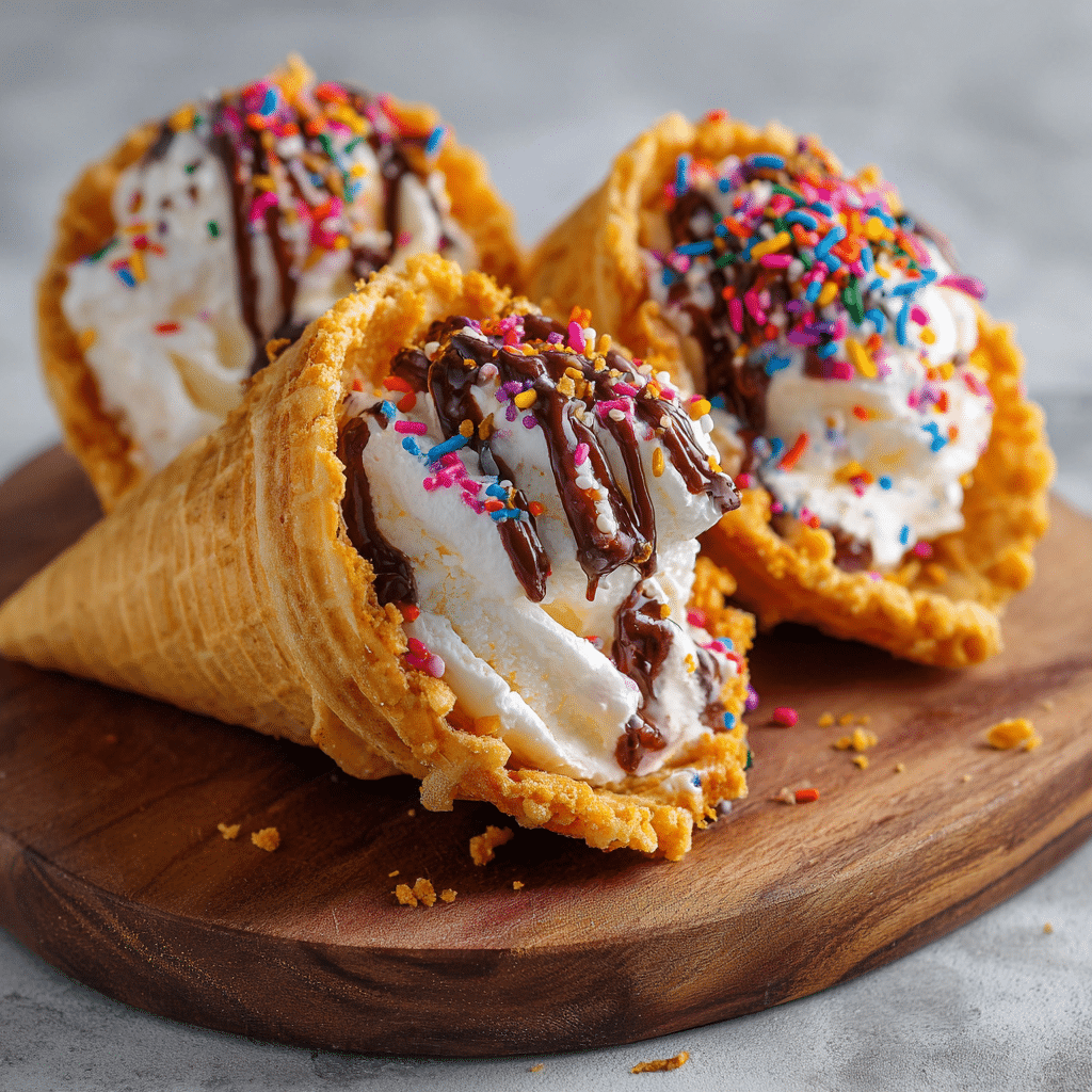ini Taco Dessert Cones Recipe - Recipe Image