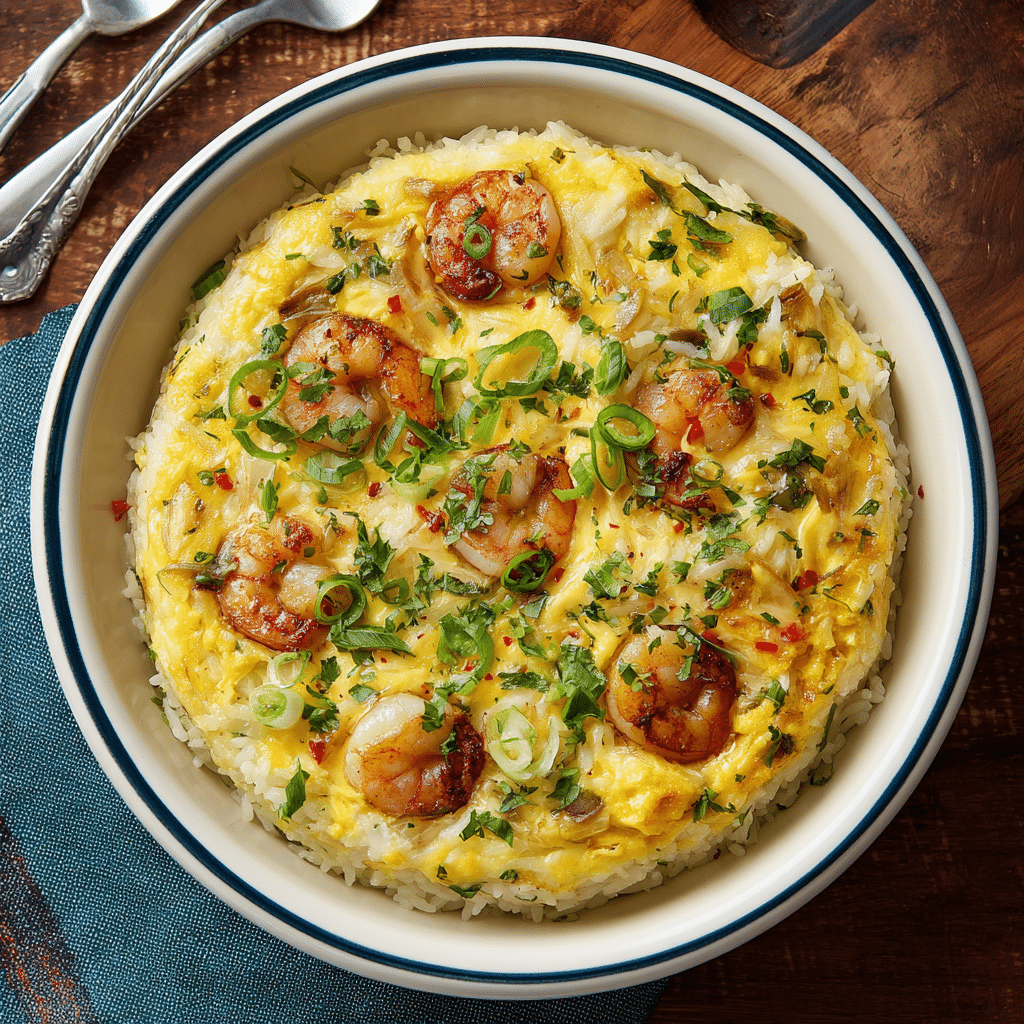 Tornado Omelette Rice Recipe - Recipe Image