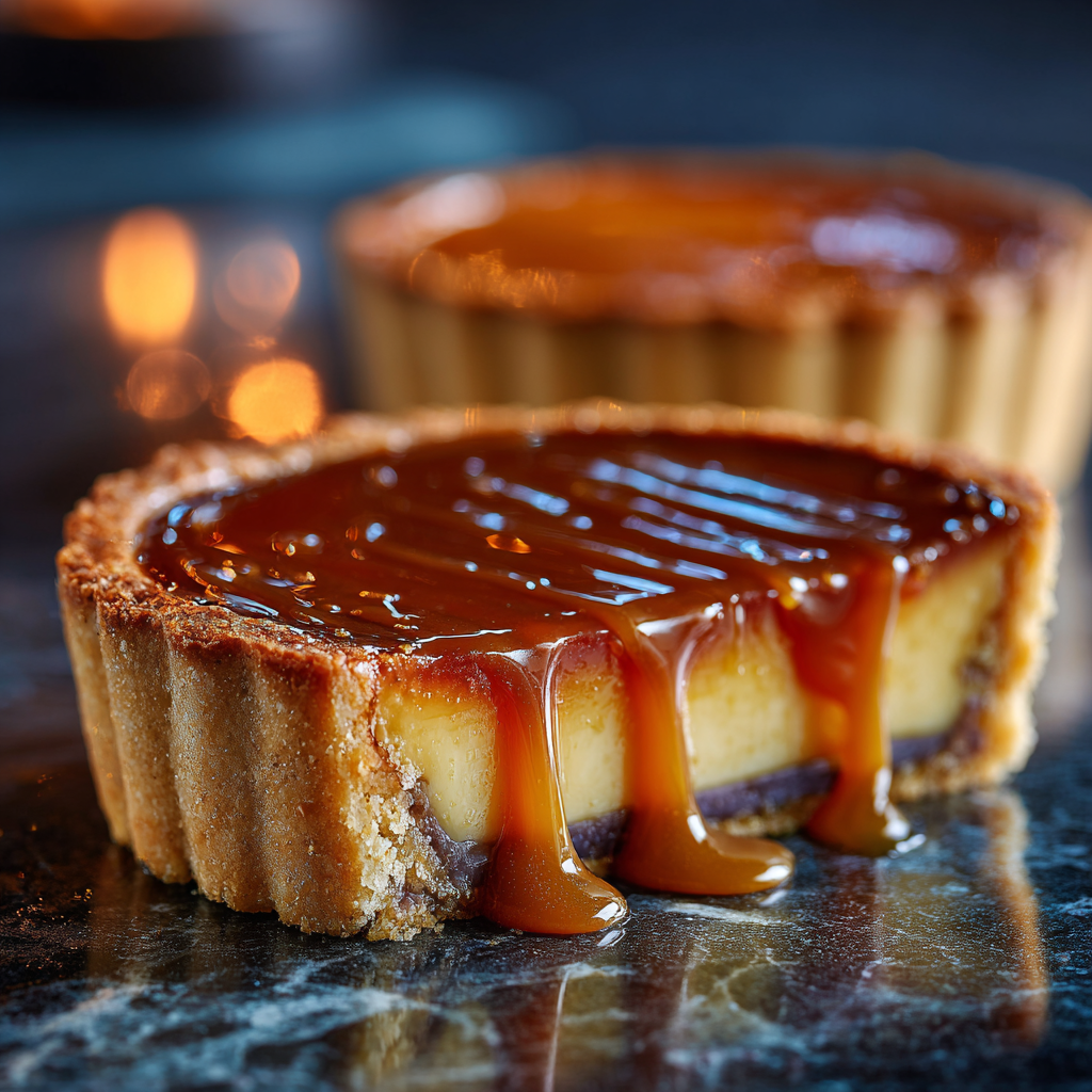 Ube Caramel Flan Tart Recipe - Recipe Image