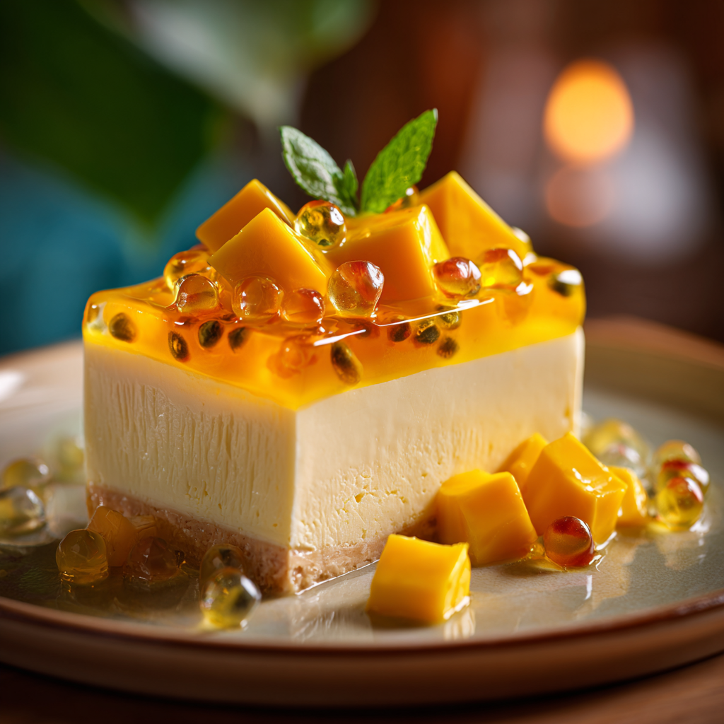 Mango Sago Cheesecake Recipe - Recipe Image