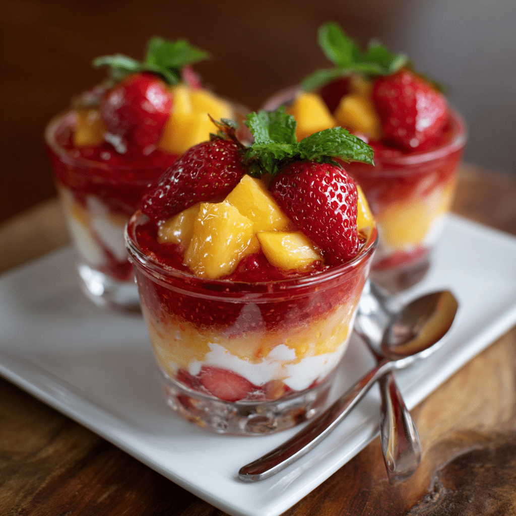 Strawberry Mango Dessert Cups Recipe - Recipe Image