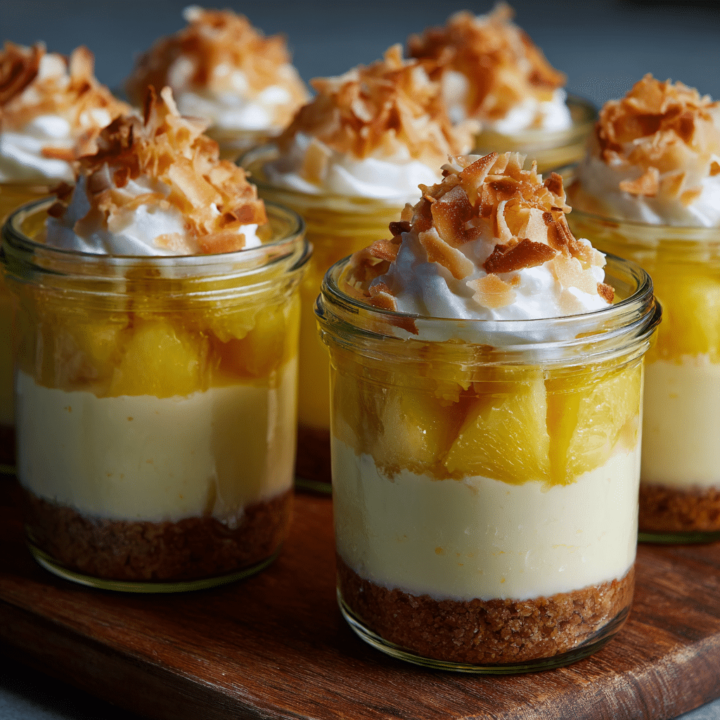 Pineapple Coconut Cheesecake Jars Recipe - Recipe Image
