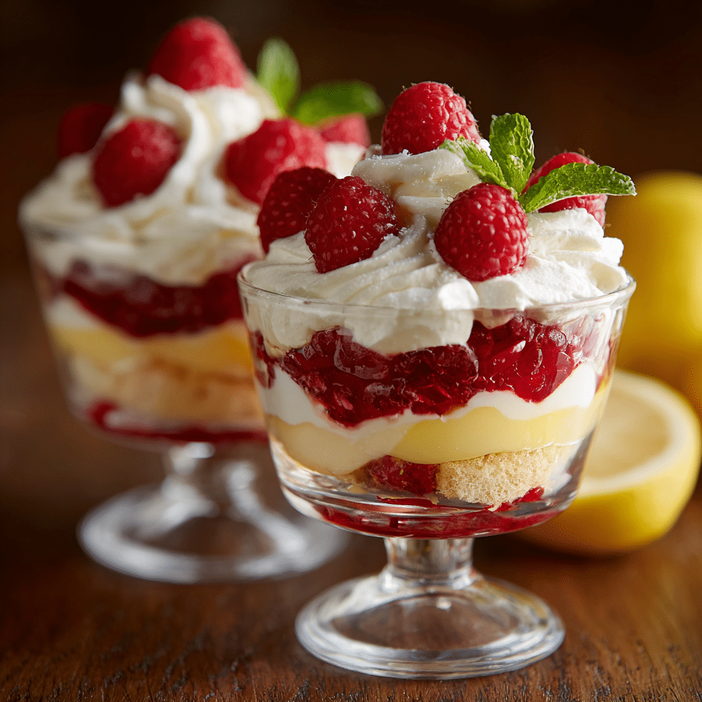 Lemon Raspberry Cream Parfaits Recipe - Recipe Image