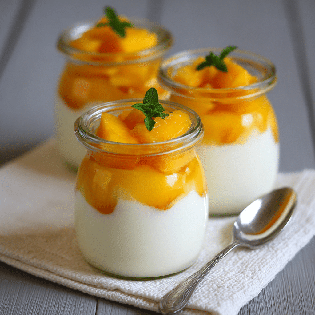 Mango Peach Yogurt Jars Recipe - Recipe Image