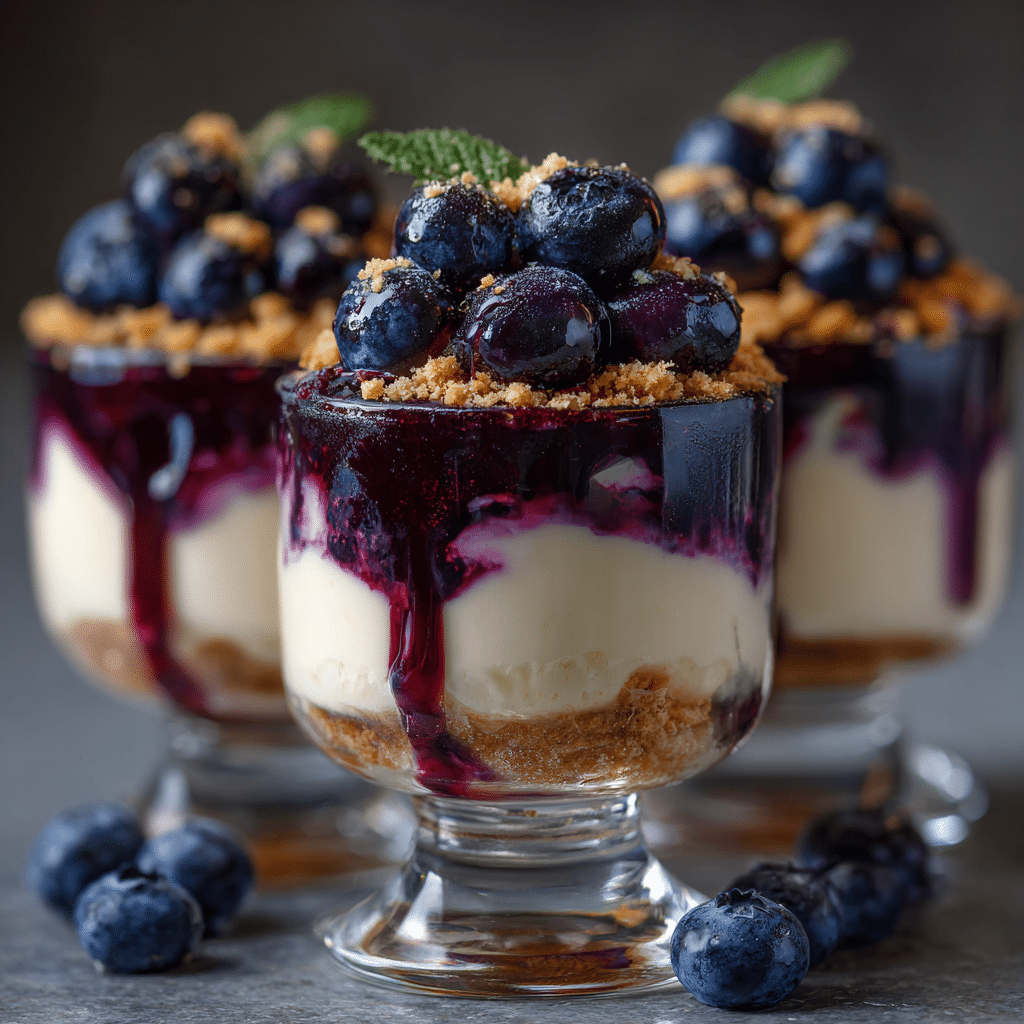 Blueberry Cheesecake Mousse Cups Recipe - Recipe Image