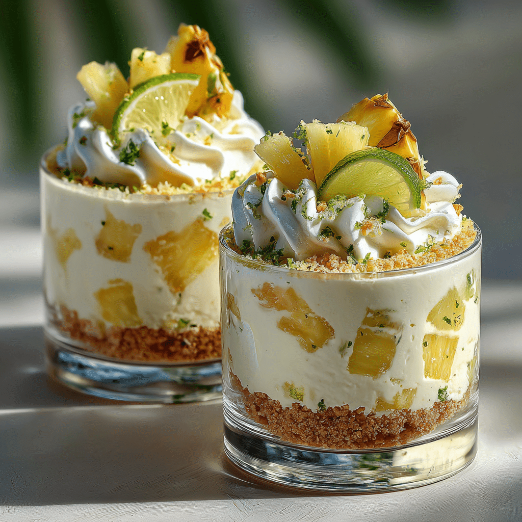 Pineapple Lime Cheesecake Cups Recipe - Recipe Image