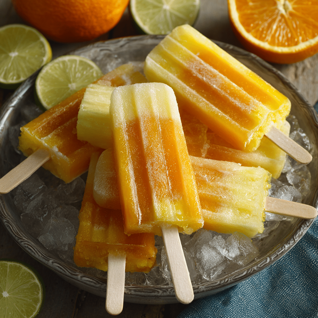 Orange Pineapple Ice Pops Recipe - Recipe Image