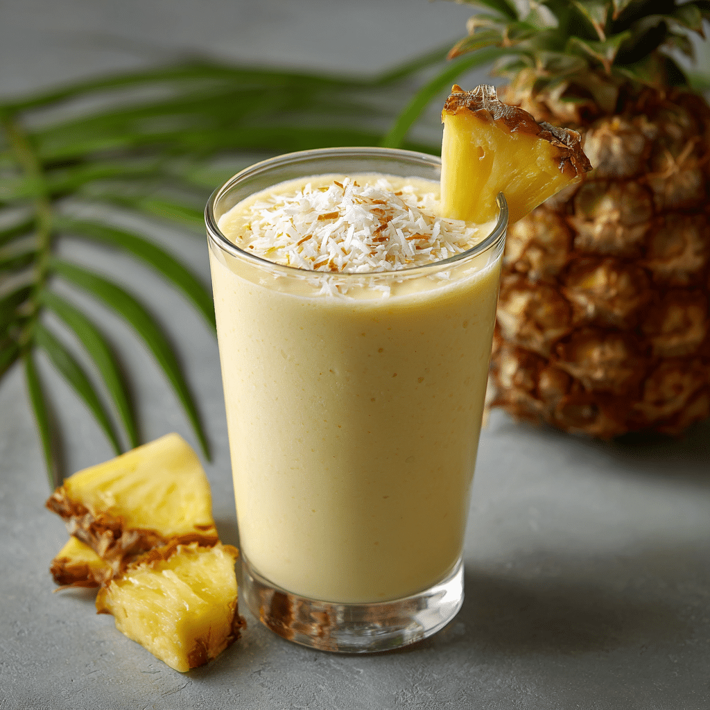 Pineapple Coconut Smoothie Recipe - Recipe Image