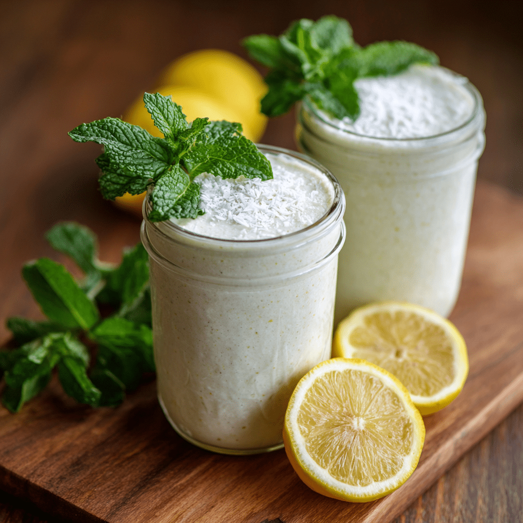 Coconut Lemon Mint Smoothie Recipe - Recipe Image