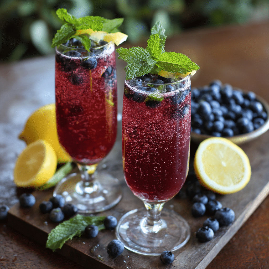 Blueberry Lemon Mint Sparkler Recipe - Recipe Image
