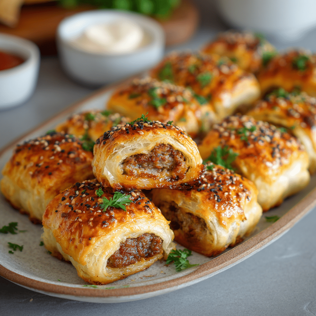 Baked Sausage Rolls Recipe - Recipe Image