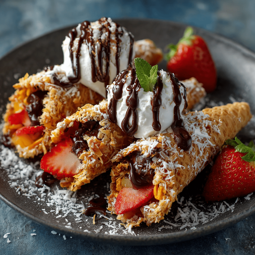 ini Taco Dessert Cones Recipe - Recipe Image