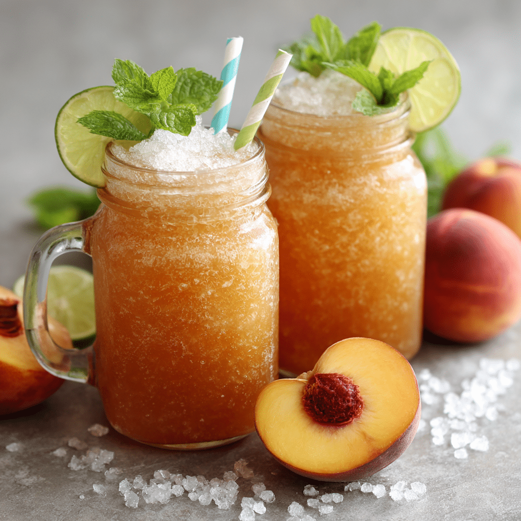 Peach Iced Tea Slush Recipe - Recipe Image