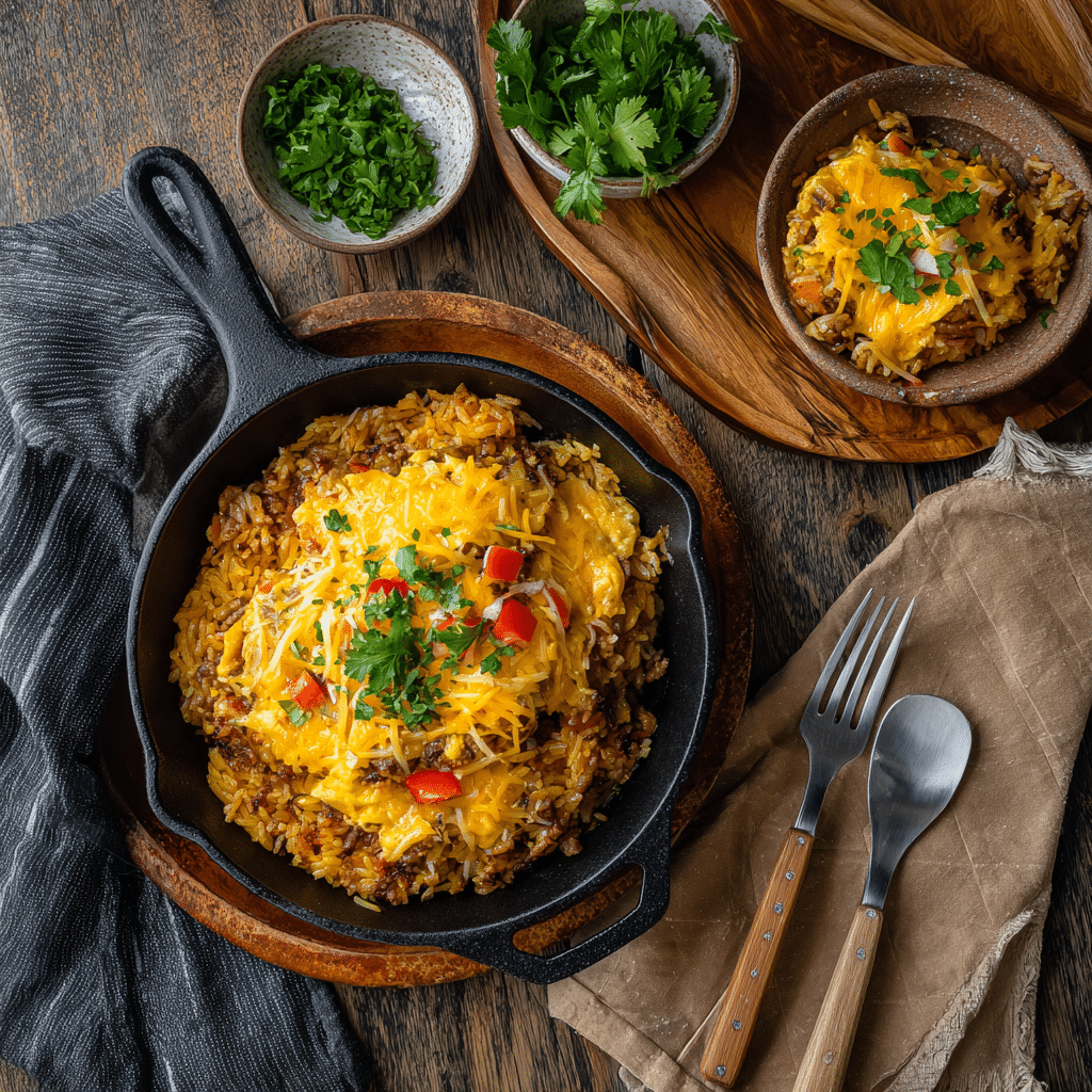 Tornado Omelette Rice Recipe - Recipe Image