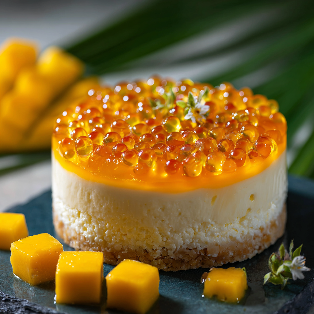 Mango Sago Cheesecake Recipe - Recipe Image