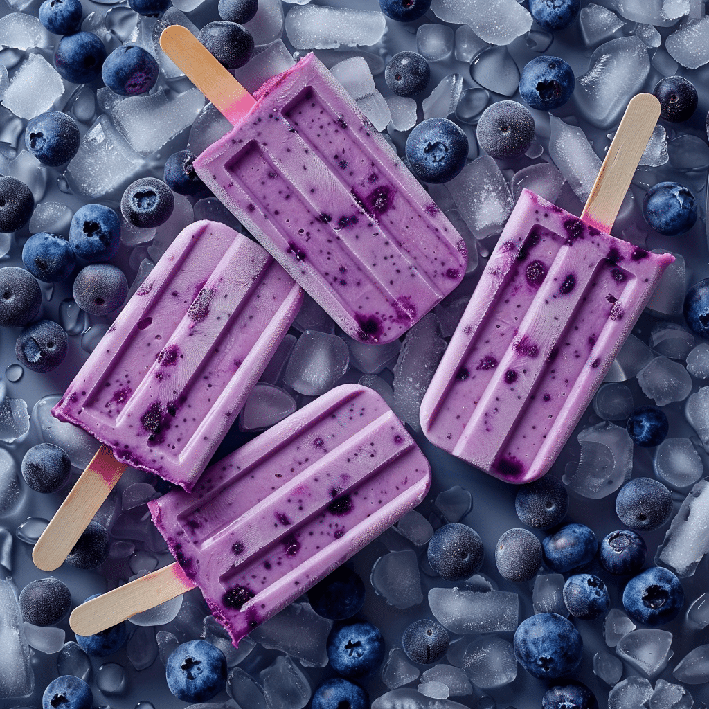Blueberry Yogurt Popsicles Recipe