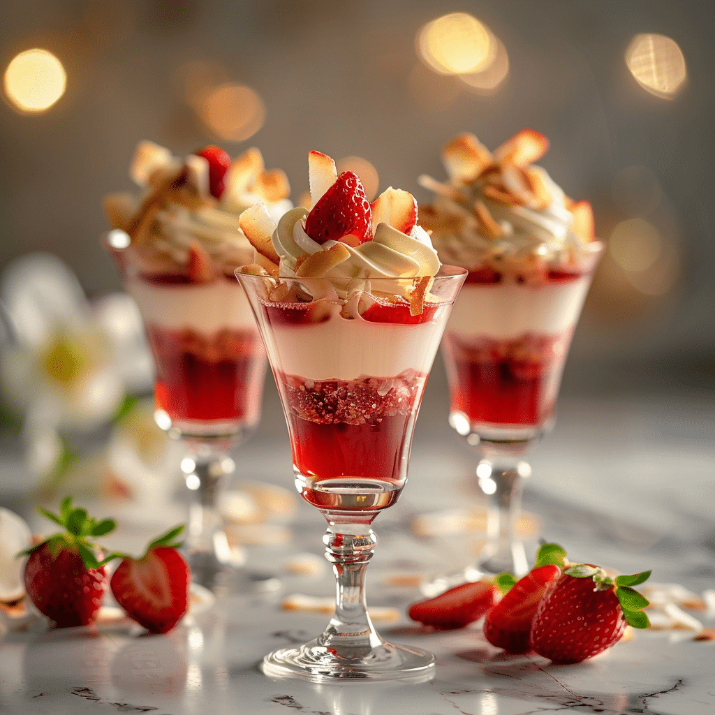 Strawberry Coconut Jelly Cups Recipe - Recipe Image