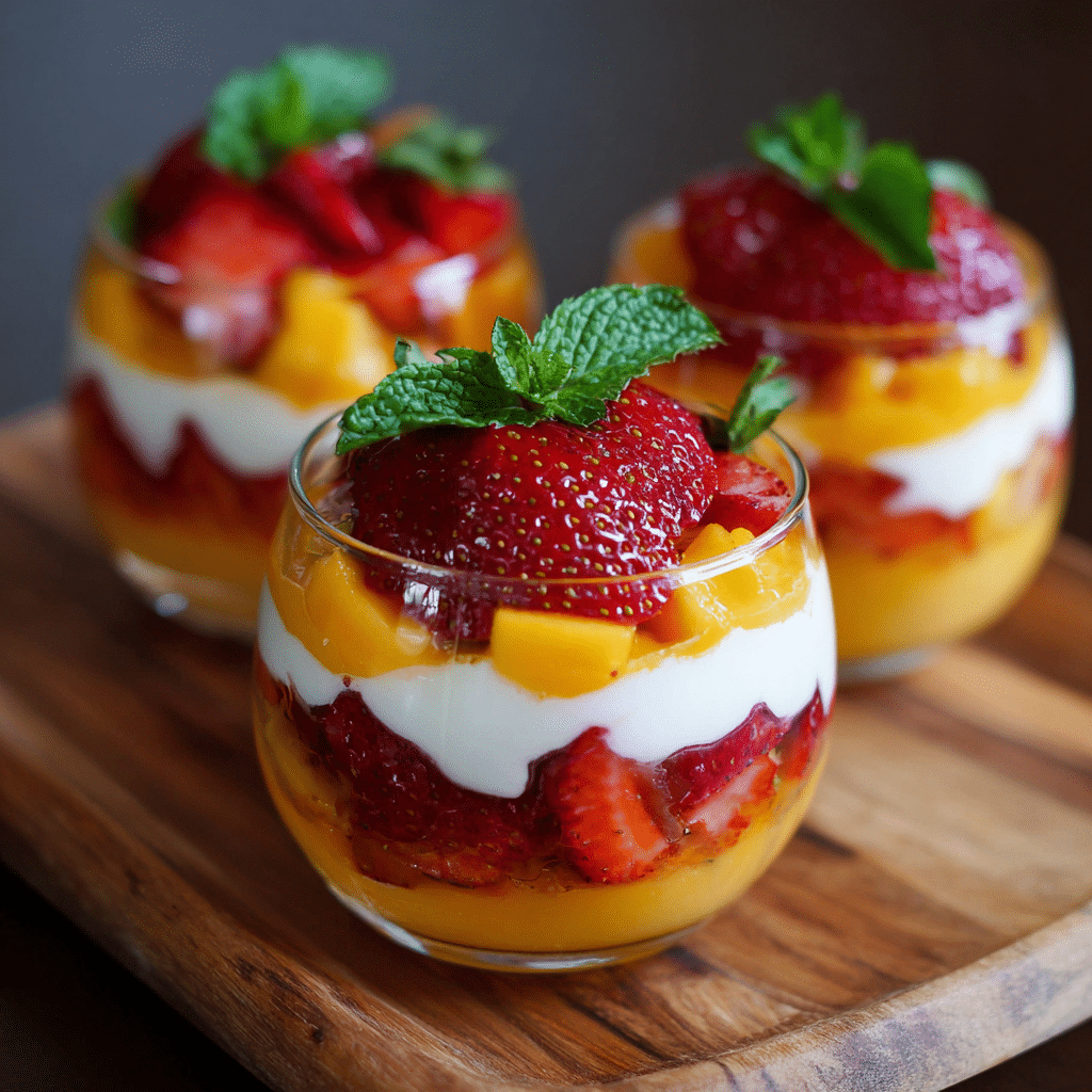 Strawberry Mango Dessert Cups Recipe - Recipe Image