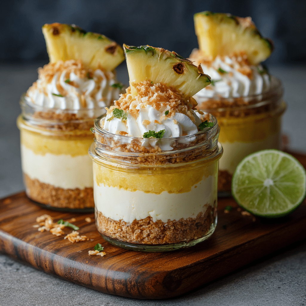 Pineapple Coconut Cheesecake Jars Recipe - Recipe Image