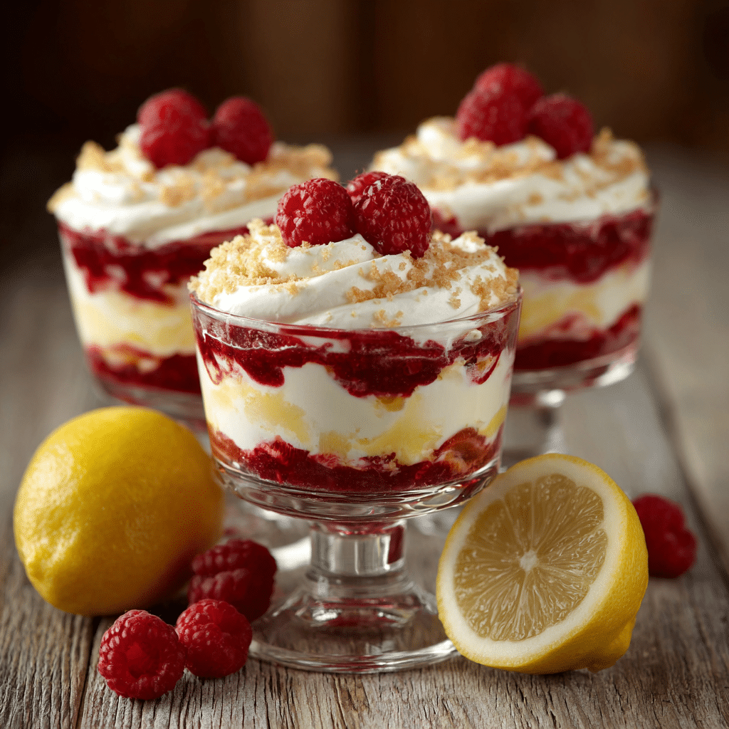 Lemon Raspberry Cream Parfaits Recipe - Recipe Image