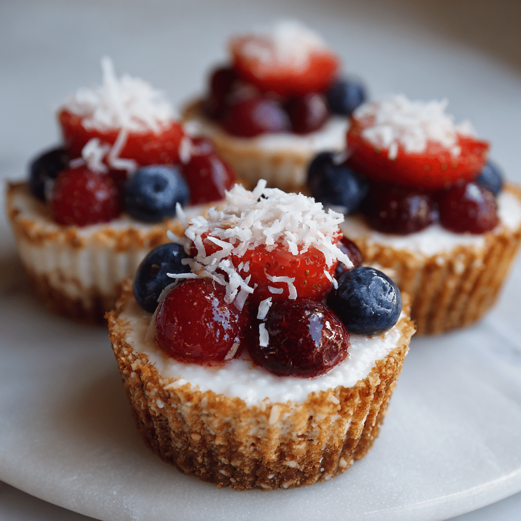 Berry Coconut Cheesecake Cups Recipe - Recipe Image