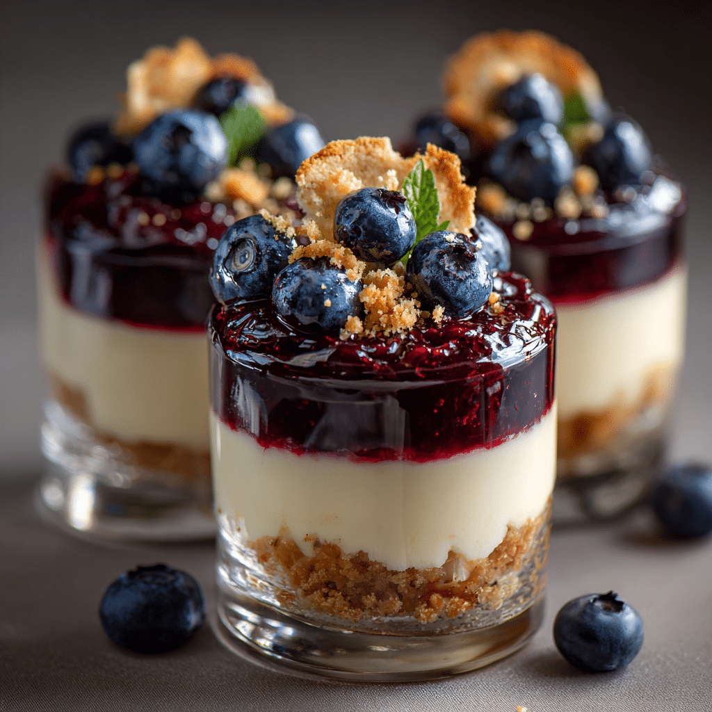 Blueberry Cheesecake Mousse Cups Recipe - Recipe Image