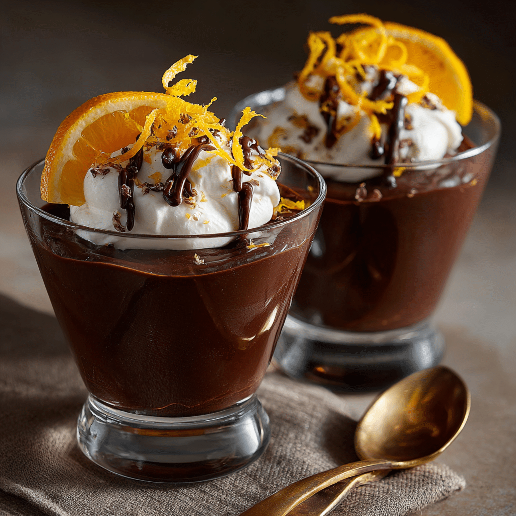 Orange Chocolate Pudding Cups Recipe - Recipe Image