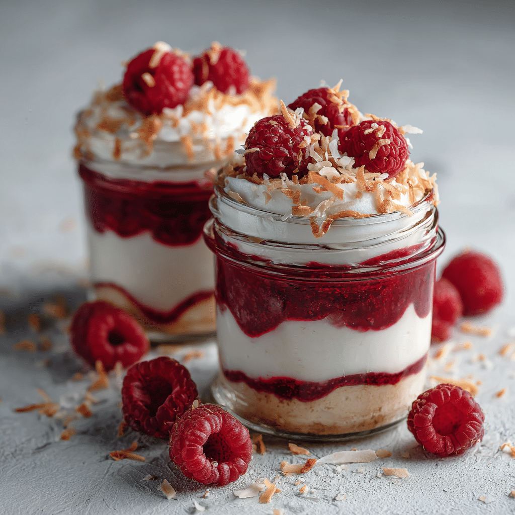 Raspberry Coconut Cream Jars Recipe