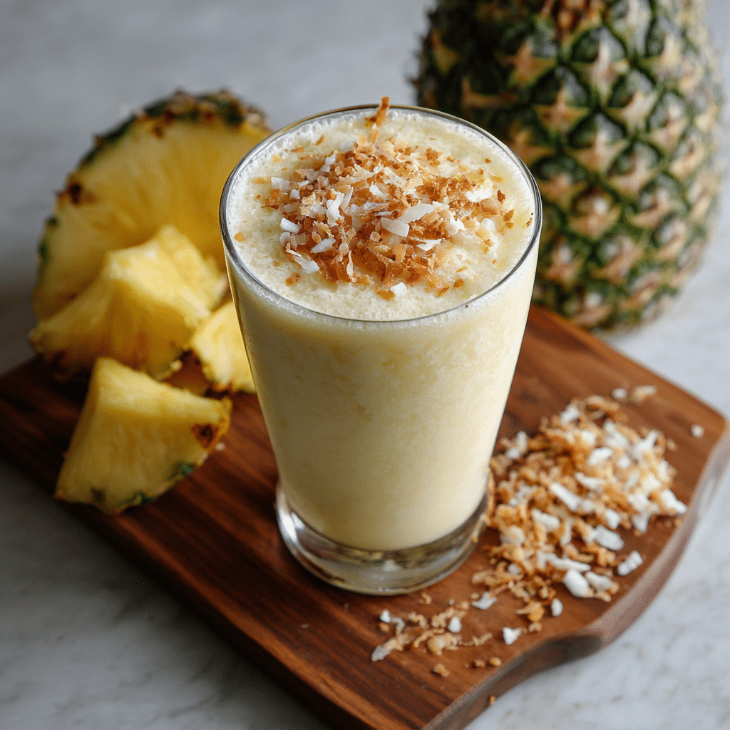 Pineapple Coconut Smoothie Recipe - Recipe Image