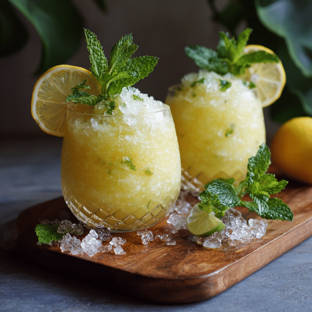 Pineapple Mint Lemon Slush Recipe