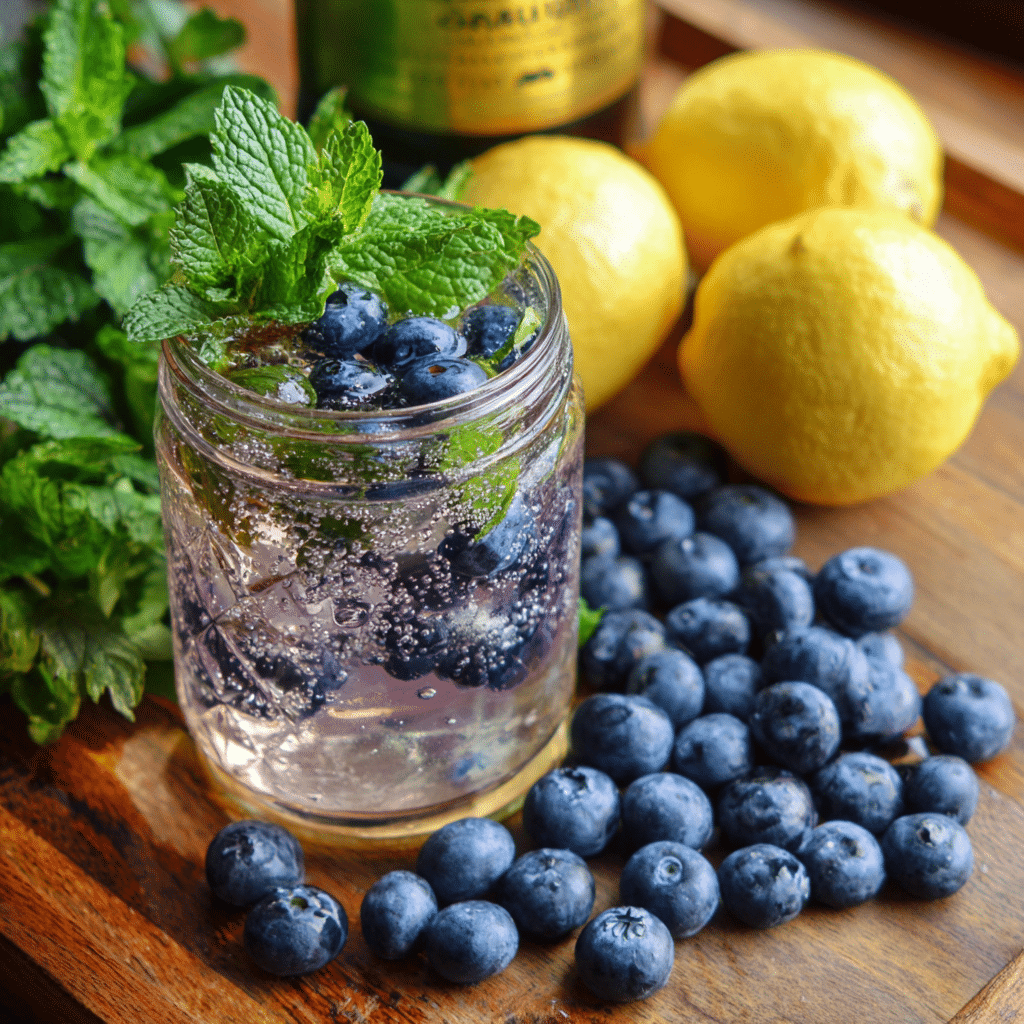 Blueberry Lemon Mint Sparkler Recipe
