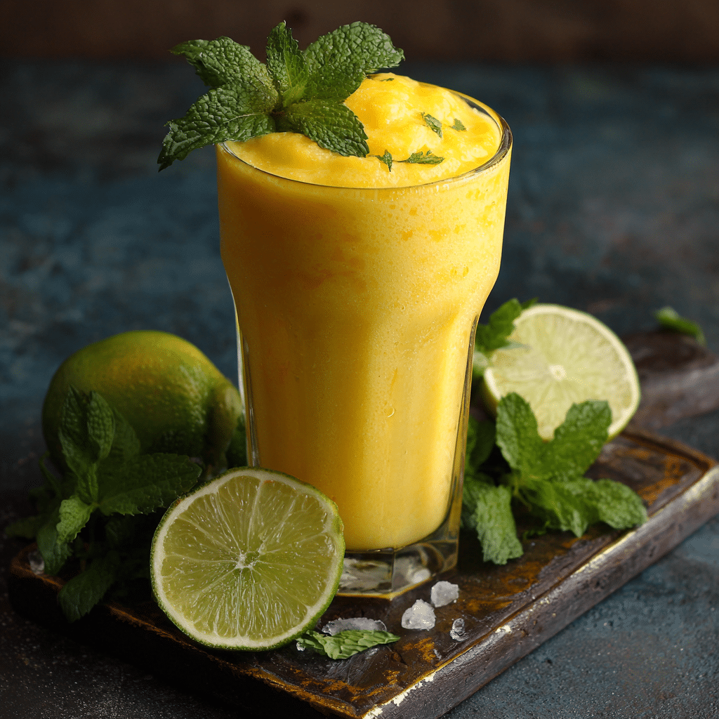 Mango Mint Lemon Frappe Recipe - Recipe Image