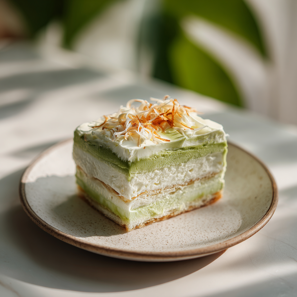 Buko Pandan Icebox Cake Recipe - Recipe Image